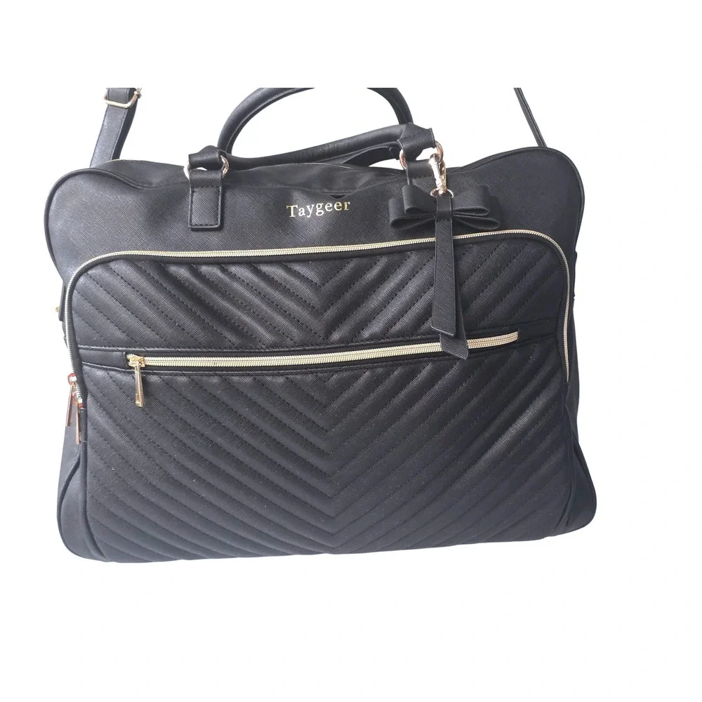 Taygeer 17 Inch Laptop Bag for Women, Large Convertible Quilted Briefcase Bac‎